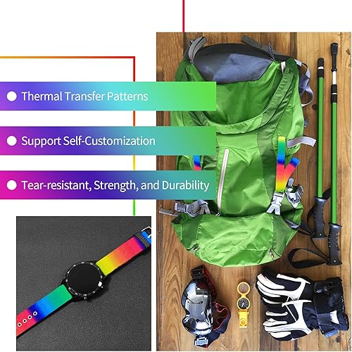 Miniatura 10 de Grosun Correa de nailon estampada de 1.5 pulgadas, correas para bolso, correas para mochilas, cinturón de nailon para cinturón de seguridad, bolsas,