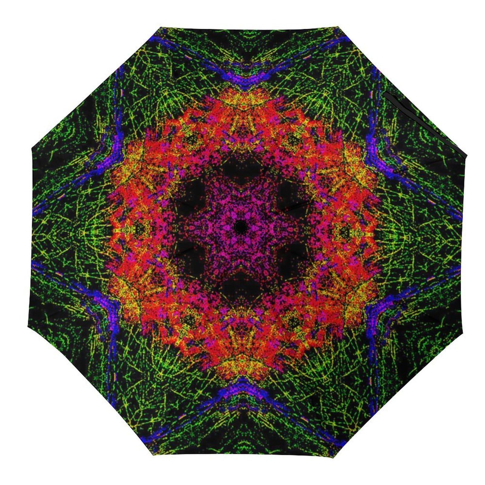 Parapluie de voyage résistant aux tempêtes avec motif multicolore - 8