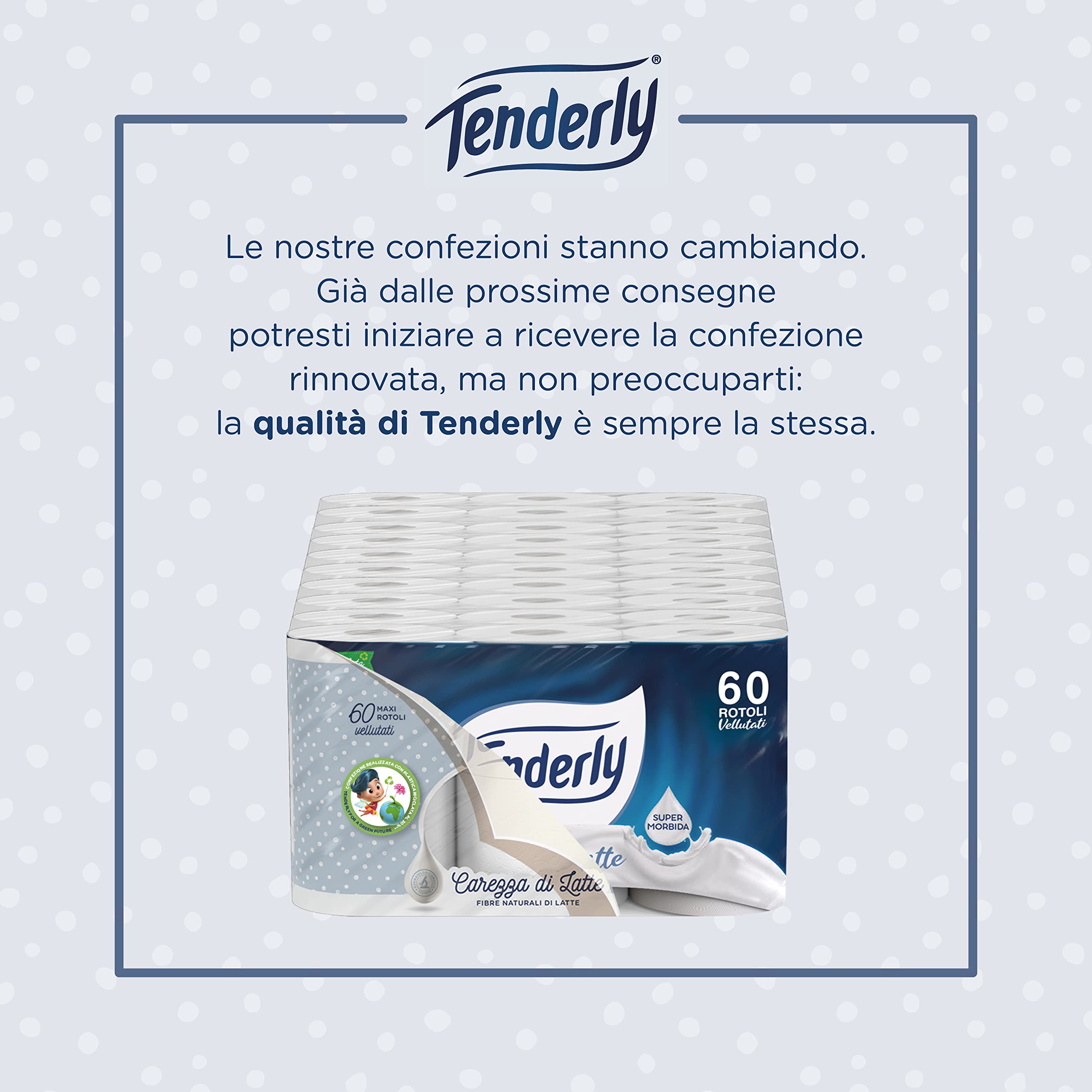 Papel higiénico Tenderly Carezza de Leche 60 rollos