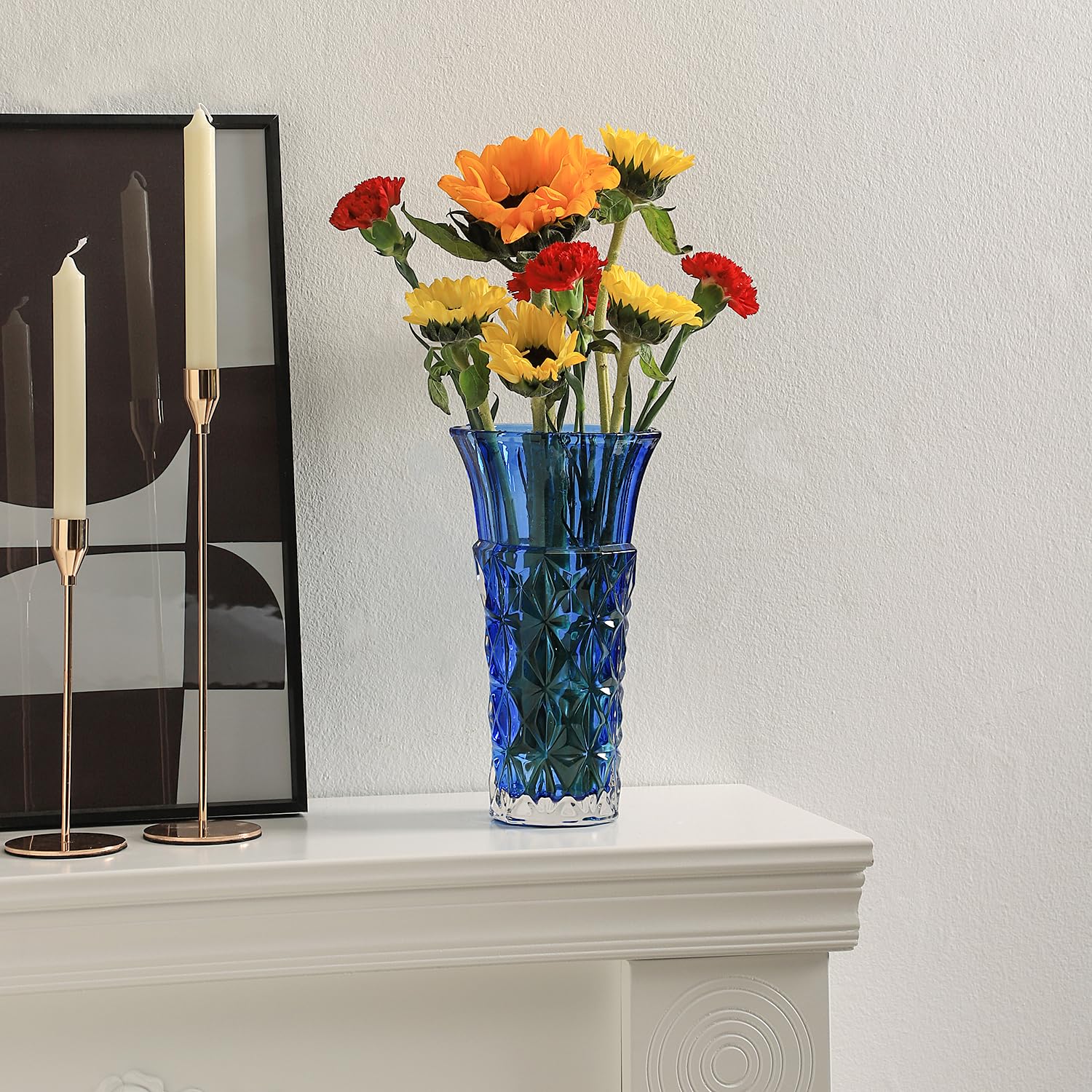 Amazon.co.jp: MARTAGE ブルークリスタル花瓶 大型ガラス花瓶 Amazon.co.jp: MARTAGE ブルークリスタル花瓶 大型ガラス花瓶