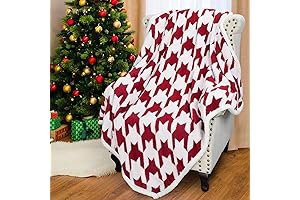 Houndstooth Sherpa Fleece Throw Blanket - Alabama