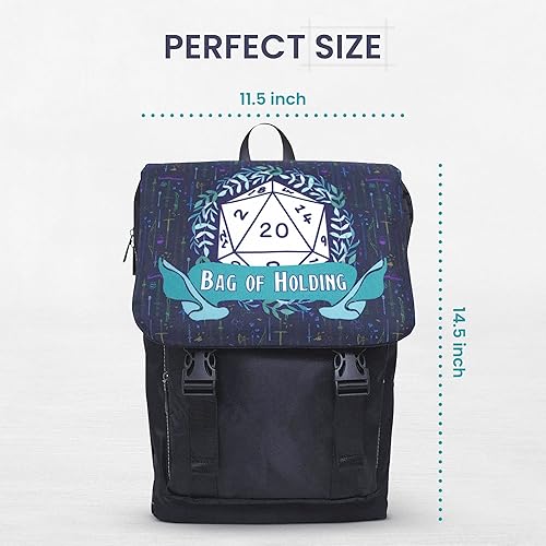 Miniatura 3 de Adventurer's Forge Dnd - Mochila de mano de RPG de mesa con hombros informales, accesorio para Dungeons and Dragons (D&D) para equipo de jugadores y