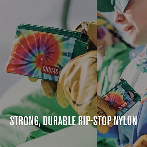 Miniatura 3 de Chums Surfshorts - Cartera ligera y delgada con tarjeta de bloqueo RFID y ventana de identificación transparente, con cremallera, resistente al agua