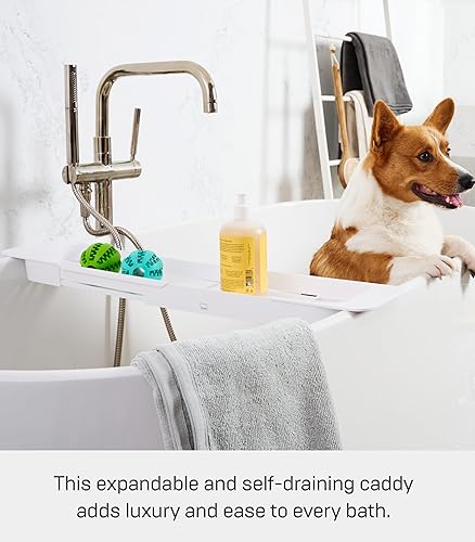 Miniatura 9 de Yamazaki Home Tower - Bandeja extensible para bañera - Soporte para mesa de baño