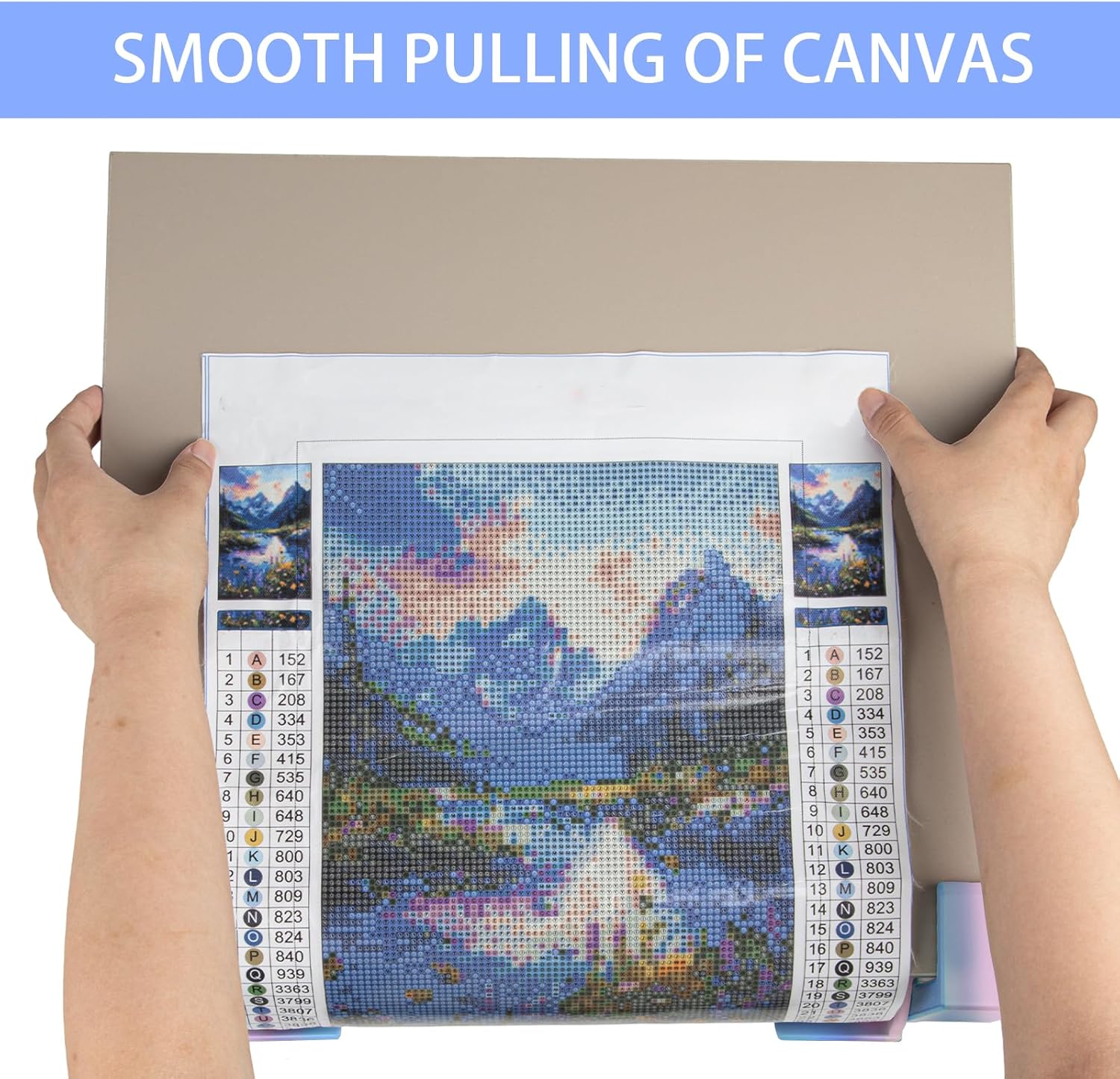 Diamond Painting Canvas Holder, Diamond Art Accessories, Adjustable Table Clamp Set to Organize Desktop, Easily Store &Roll Your Painting