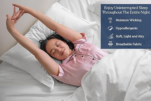 Miniatura 3 de Delara Sábanas 100% algodón orgánico con certificación GOTS, 1 sábana encimera de algodón de fibra larga de 400 hilos, ultra suave, sedoso, absorbe