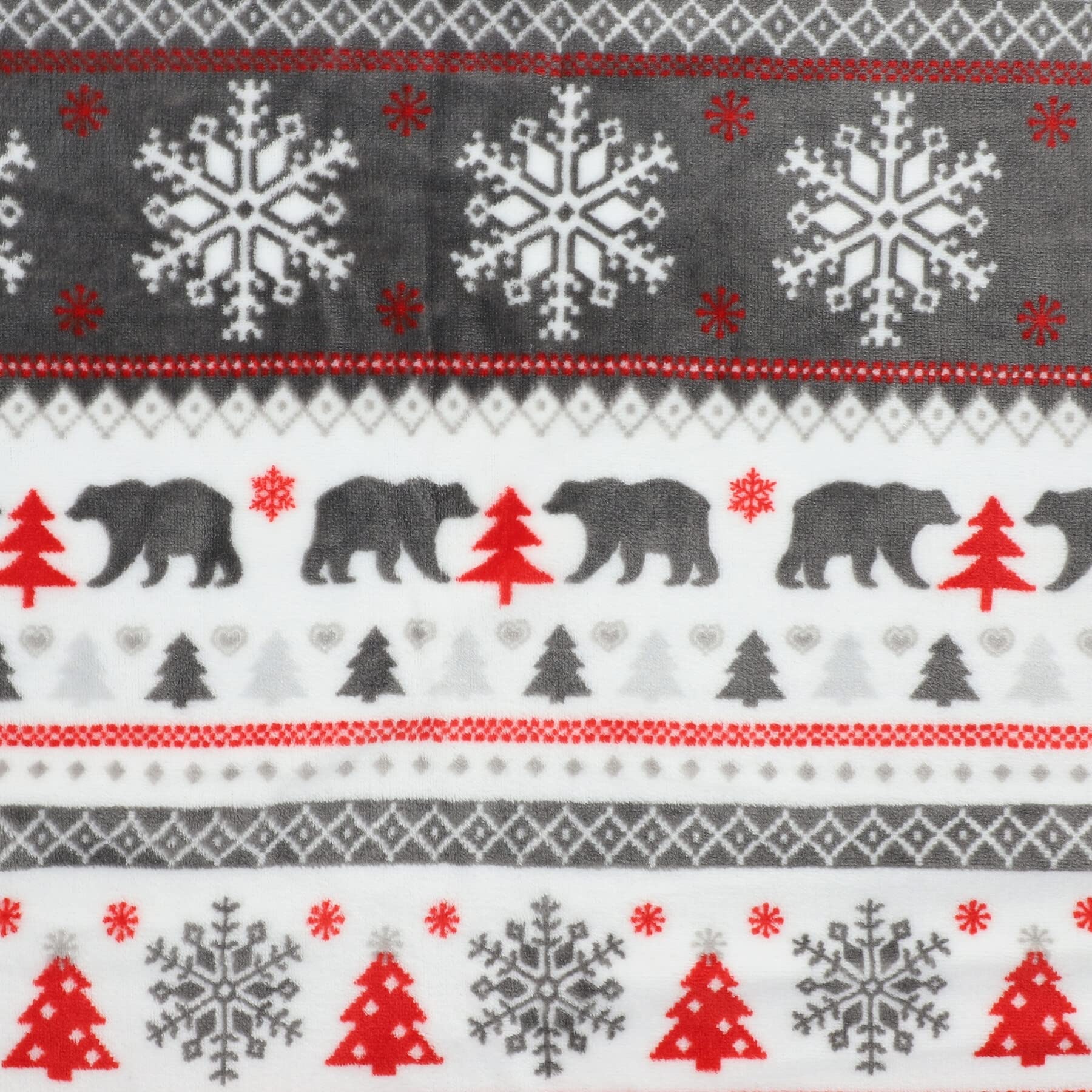 HOMLA Noel-deken in kerstmotief - zachte deken los geweven