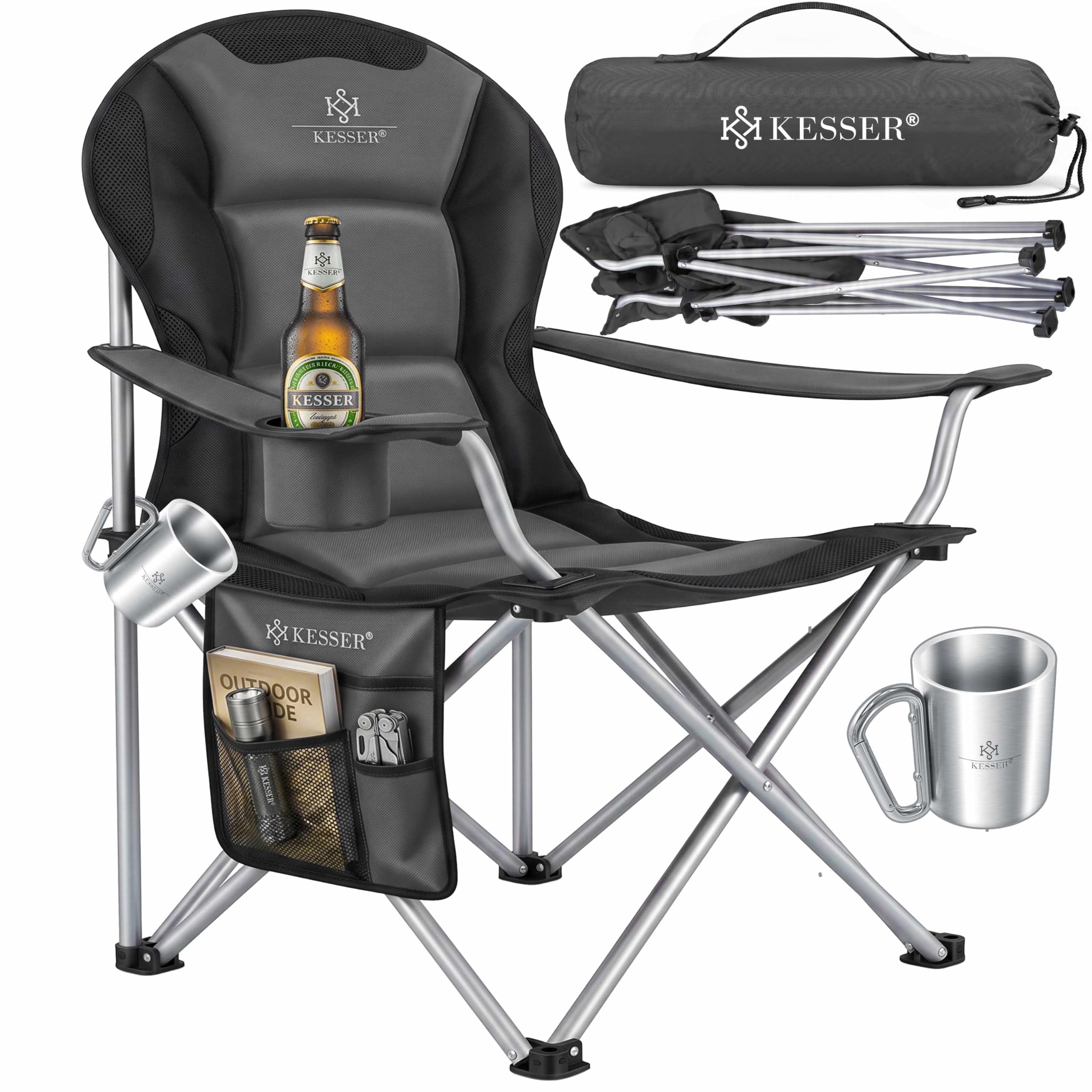 KESSER® Chaise de camping jusqu'à 150 kg