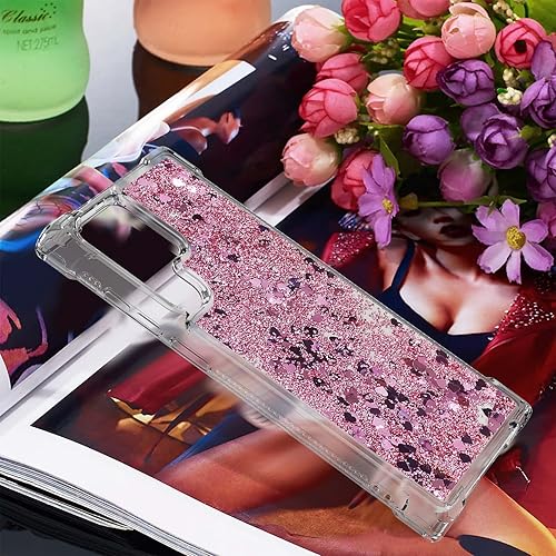 Miniatura 6 de Funda para Galaxy S23 Ultra, funda transparente líquida con purpurina flotante de arena movediza a prueba de golpes, funda protectora de silicona