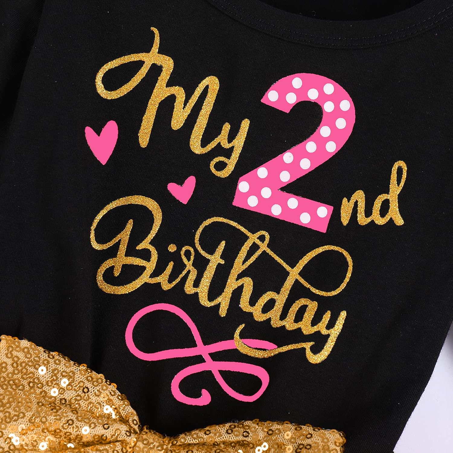 Baby Girls 1st 2nd Birthday Outfit Mouse Ladybug Dress Headband Polka Dots Tutu Skirt Set ONE Cake Smash Photo Shoot - Image 3