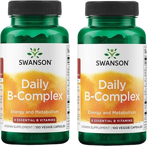 Swanson Daily B-Complex 100 cápsulas vegetales paquete de 2