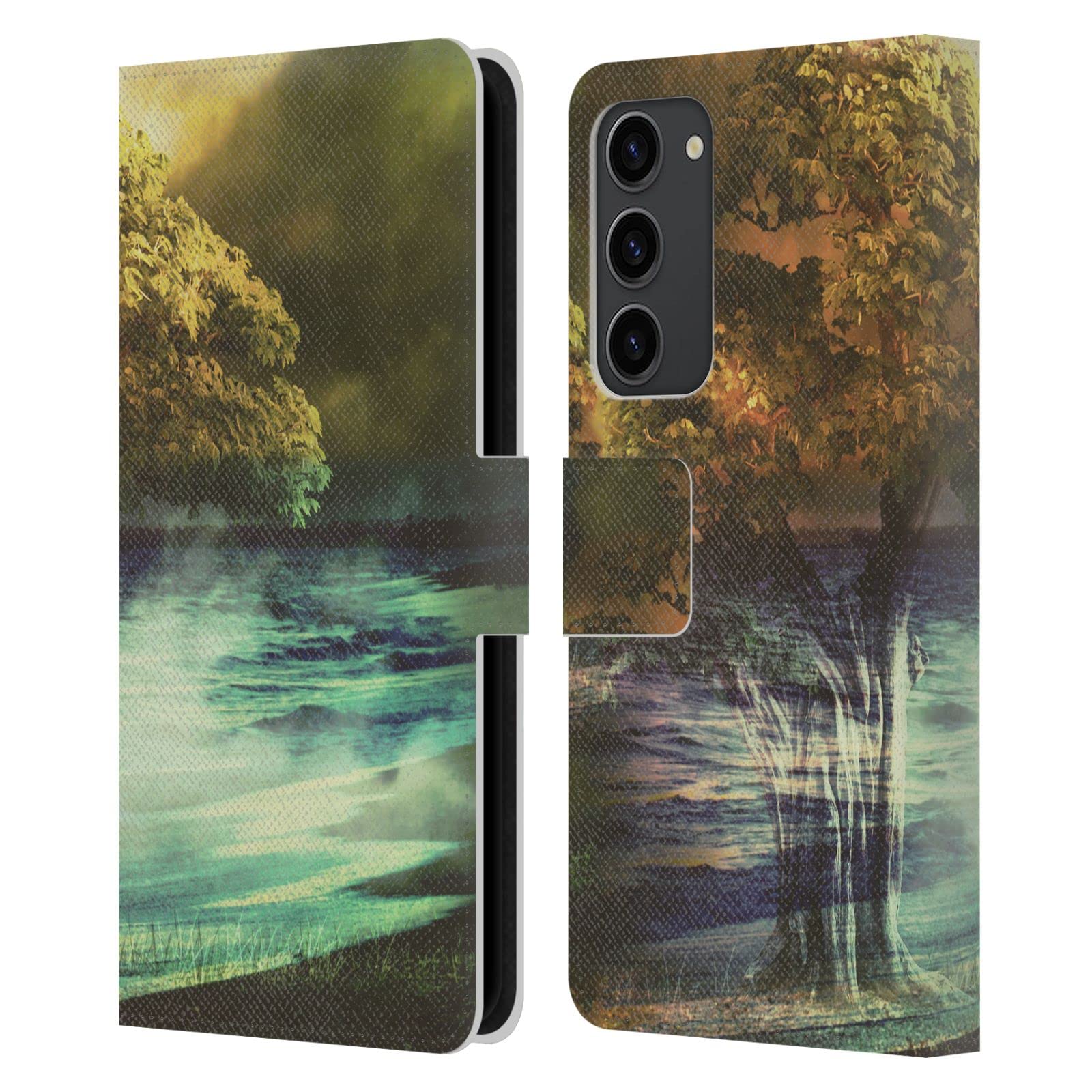 Head Case Designs Officially Licensed Haroulita Dream Tree Nature Leather Book Wallet Case Cover Compatible with Samsung Galaxy S23+ 5G