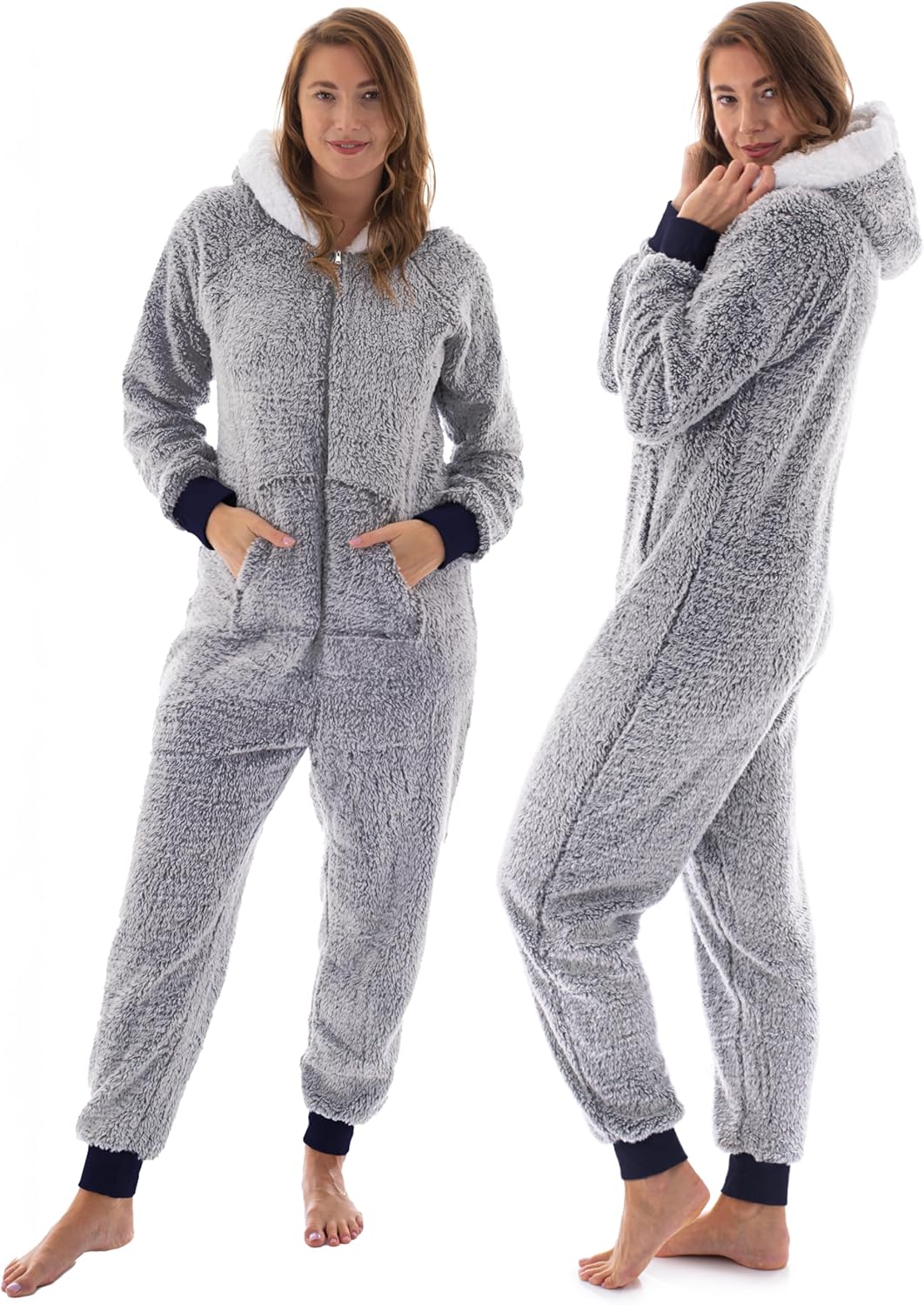 The Big Softy - Adult Onesie Pajamas for Women, Teddy Fleece Womens Onesie Pajamas, Fuzzy Pajama Onesies for Women, Teens PJs - Image 2