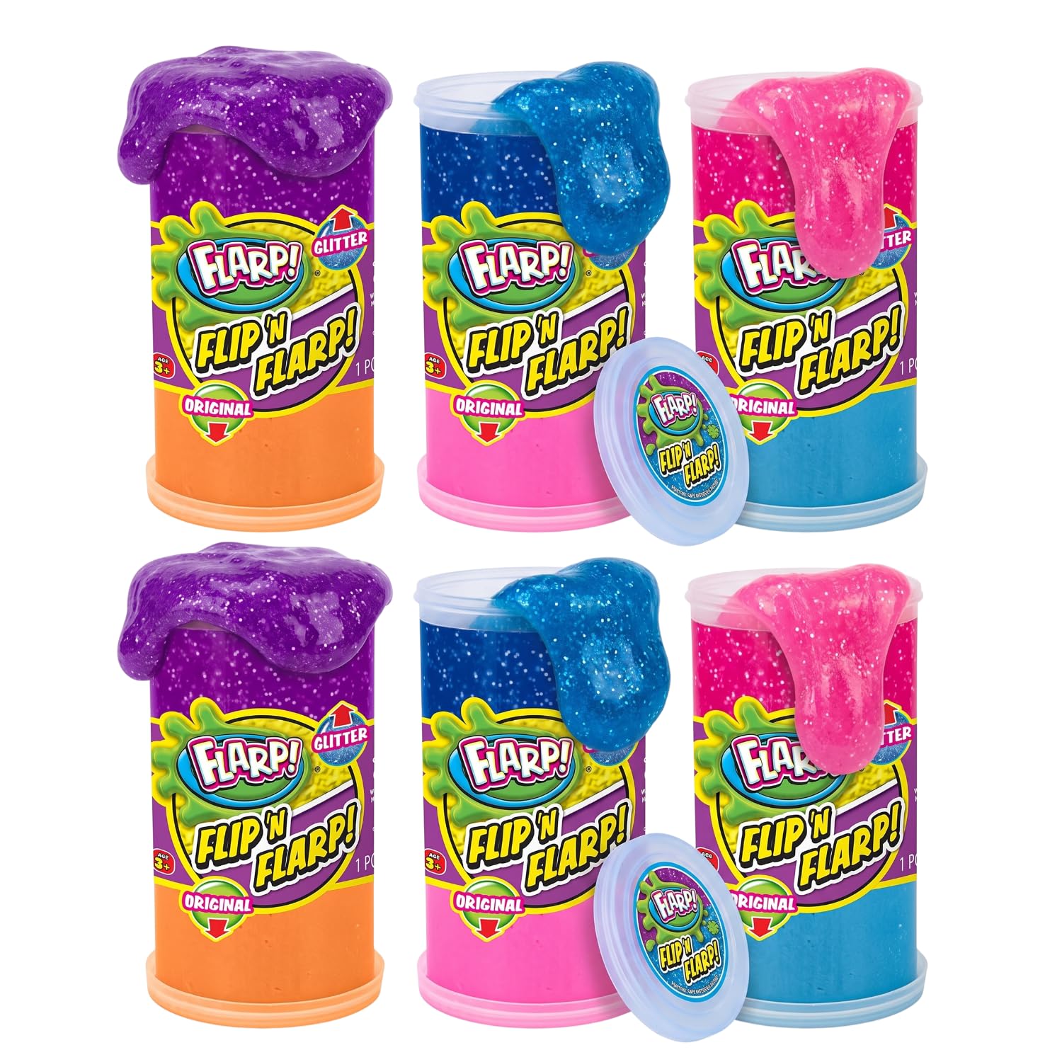Amazon.com: JA-RU Flip 'n Flarp Noise Putty & Glitter Slime 2-in-1