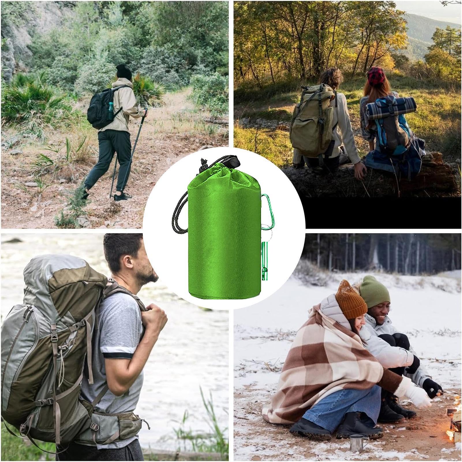 Couverture De Survie Isothermique Imperméable 210x90cm – Orange, Compacte, Pour Randonnée Et Camping