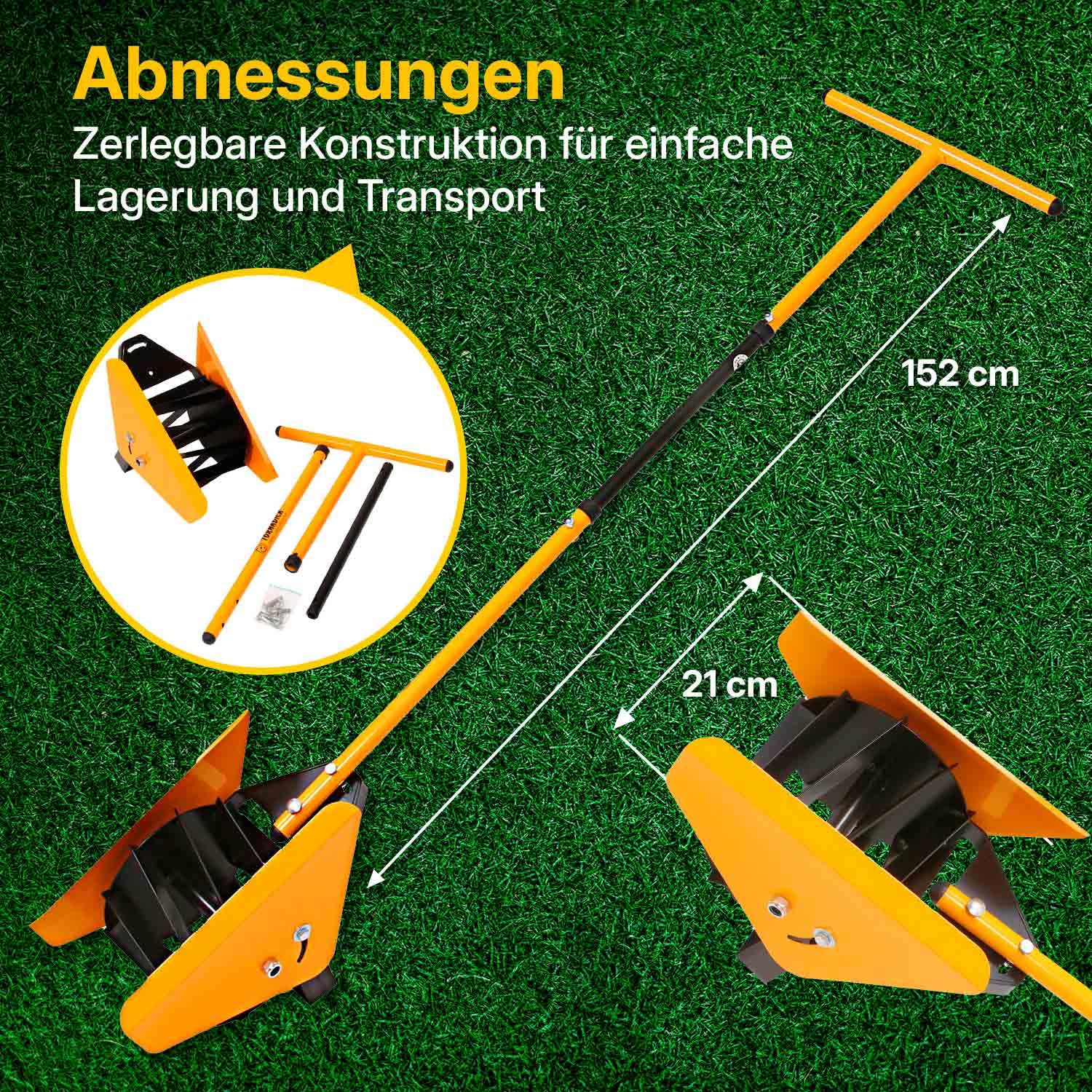 TORNADICA Mini Bodenfräse Kultivator Handkultivator Wurzelentferner Unkrautkralle Vertikutierer Gartenwerkzeug für Garten und Gewächshaus