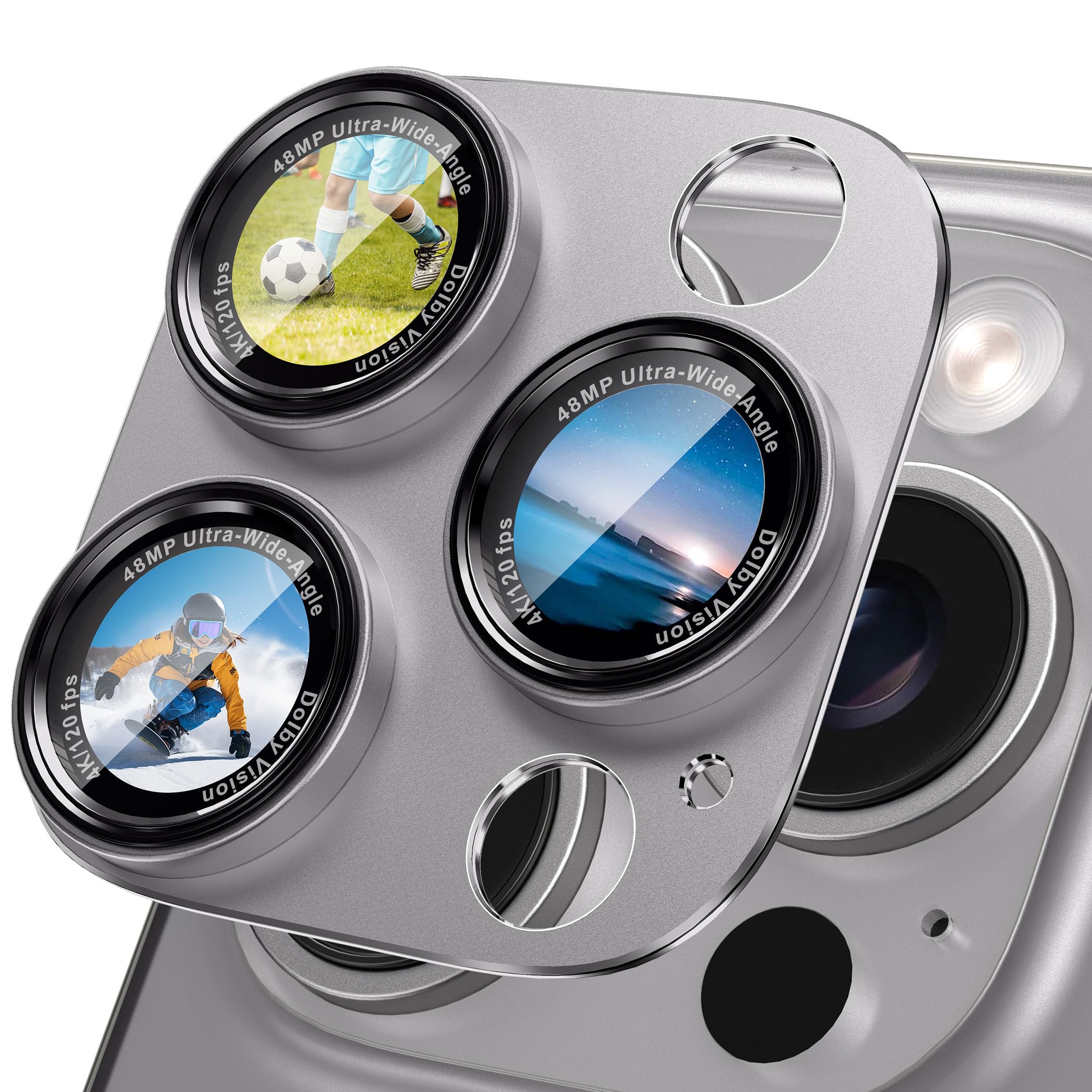 CACOE Metal Camera Lens Protector for iPhone 14/16 Pro/Pro Max Cover