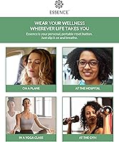 Vista 4 de Essence - Difusor nasal de aromaterapia portátil, anillo de nariz de aceite esencial de bergamota, inhalador de silicona para apoyo del estrés