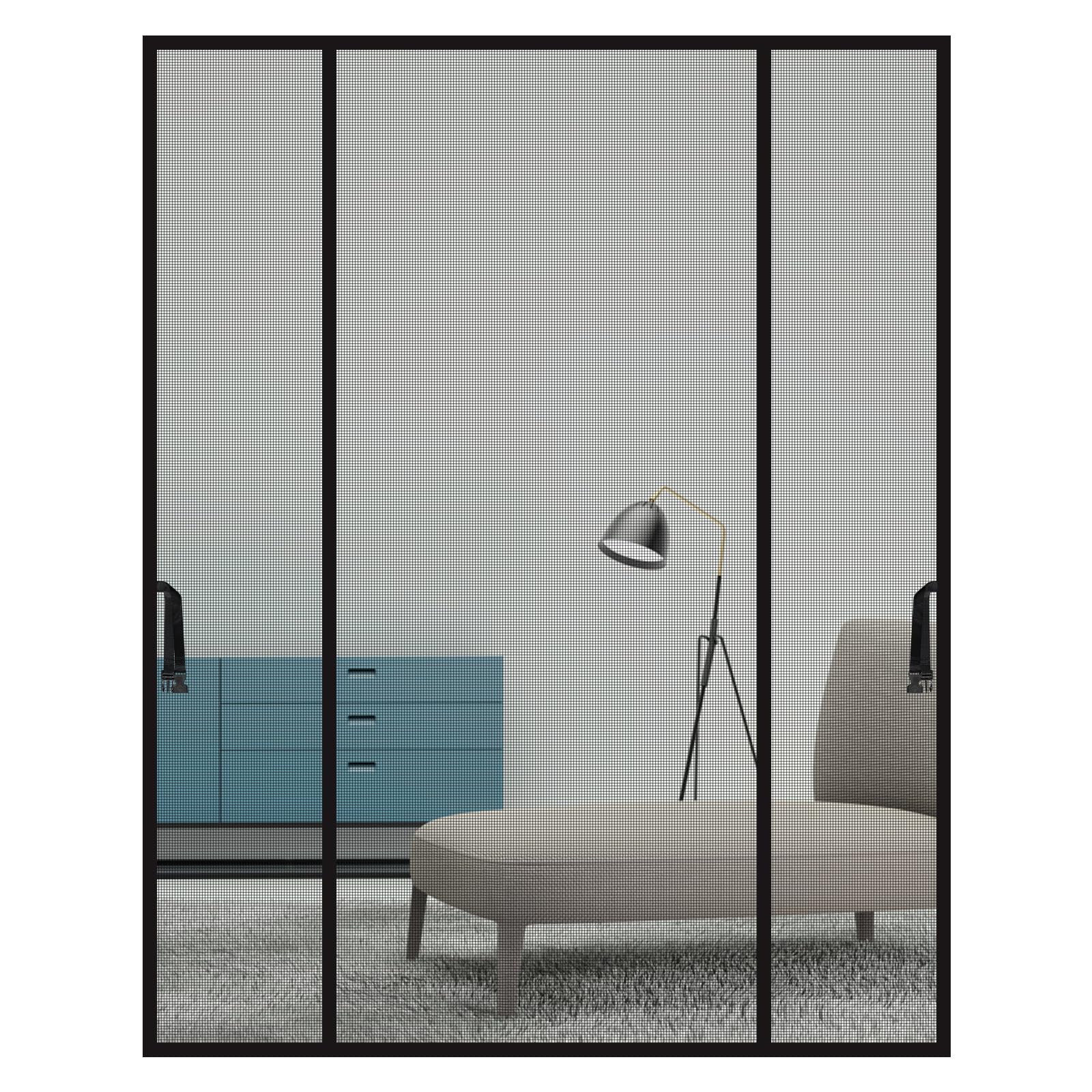 LALAGO Moustiquaire Magnétique 180x222cm - Aimantée Double Ouverture Latérale, Fermeture Automatique - Rideau pour Entrée, Balcon, Fenêtre