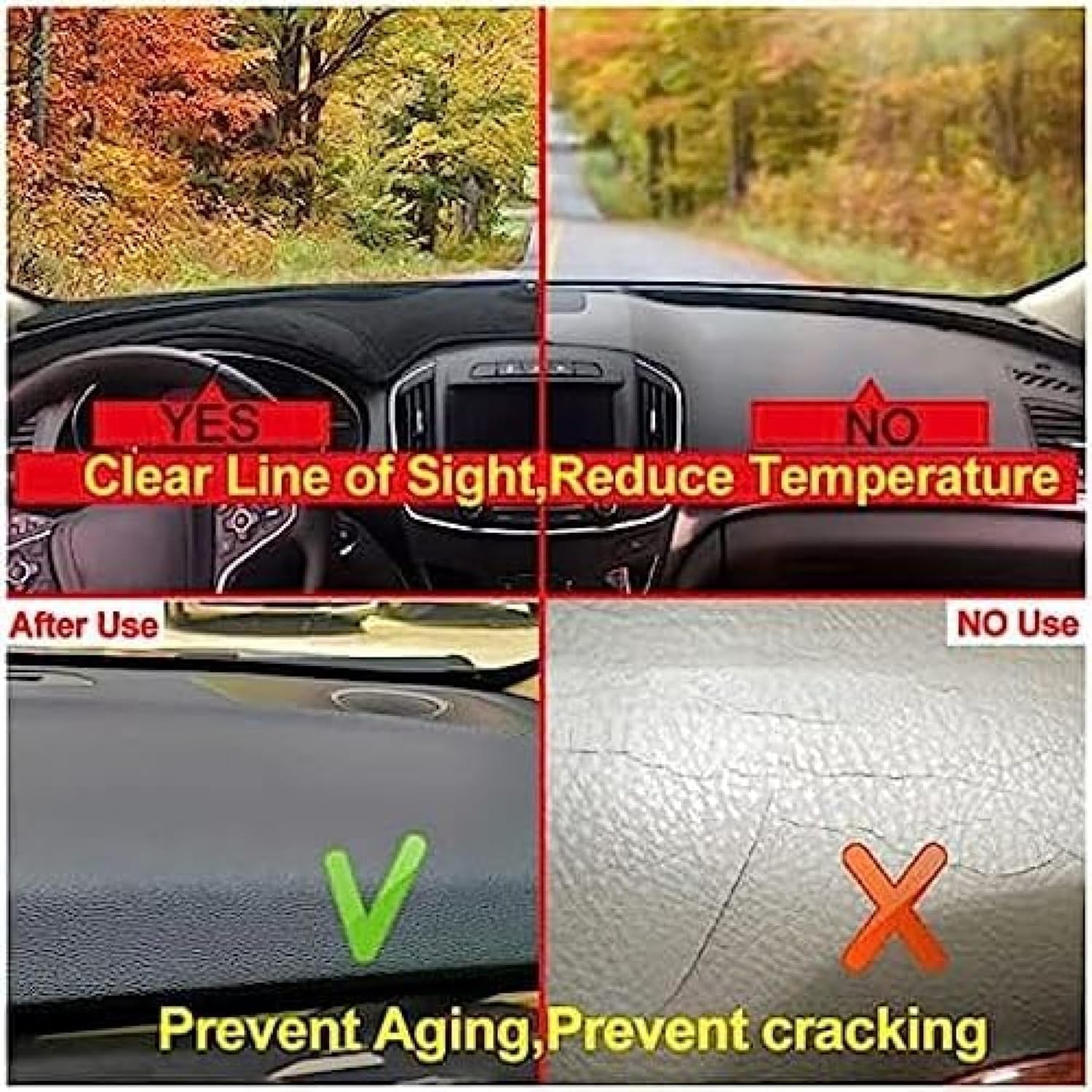 BIVVI Dashboard Cover,for Toyota for Allion for Premio 2007-2021 LHD RHD Sun Protection Non-Slip Pad Dashboard Decorative Interior Accessories