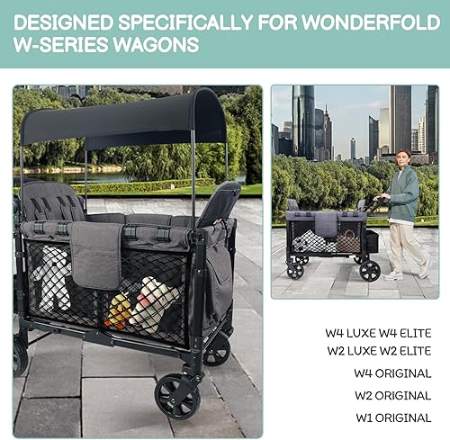 Miniatura 2 de Red de carga para cochecito, organizador de cochecito de bebé, red de carga de malla para espacio de almacenamiento adicional, gran capacidad de