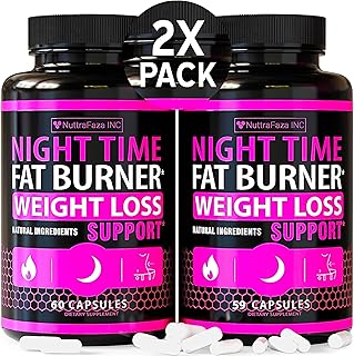 (2 Pack) Night Time Weight Loss Pills for Women Belly Fat Burner for Women - Diet Pills That Work Fast For Women - Diet Pills for Women - Carb Blocker Appetite Suppressant Supplement - Made in USA