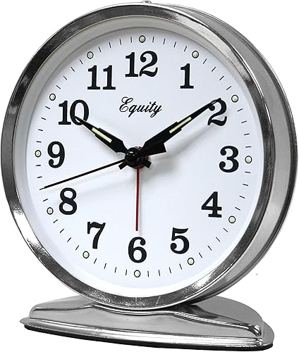 Miniatura 3 de La Crosse Technology 24014, reloj despertador a cuerda, campana fuerte, cromado, Cromo, Plateado, 1