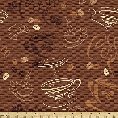 Miniatura 23 de Tela de panda Lunarable de The Yard, diseño de oso asiático con dibujos animados comiendo hojas y ramas, animal silvestre, tela decorativa para