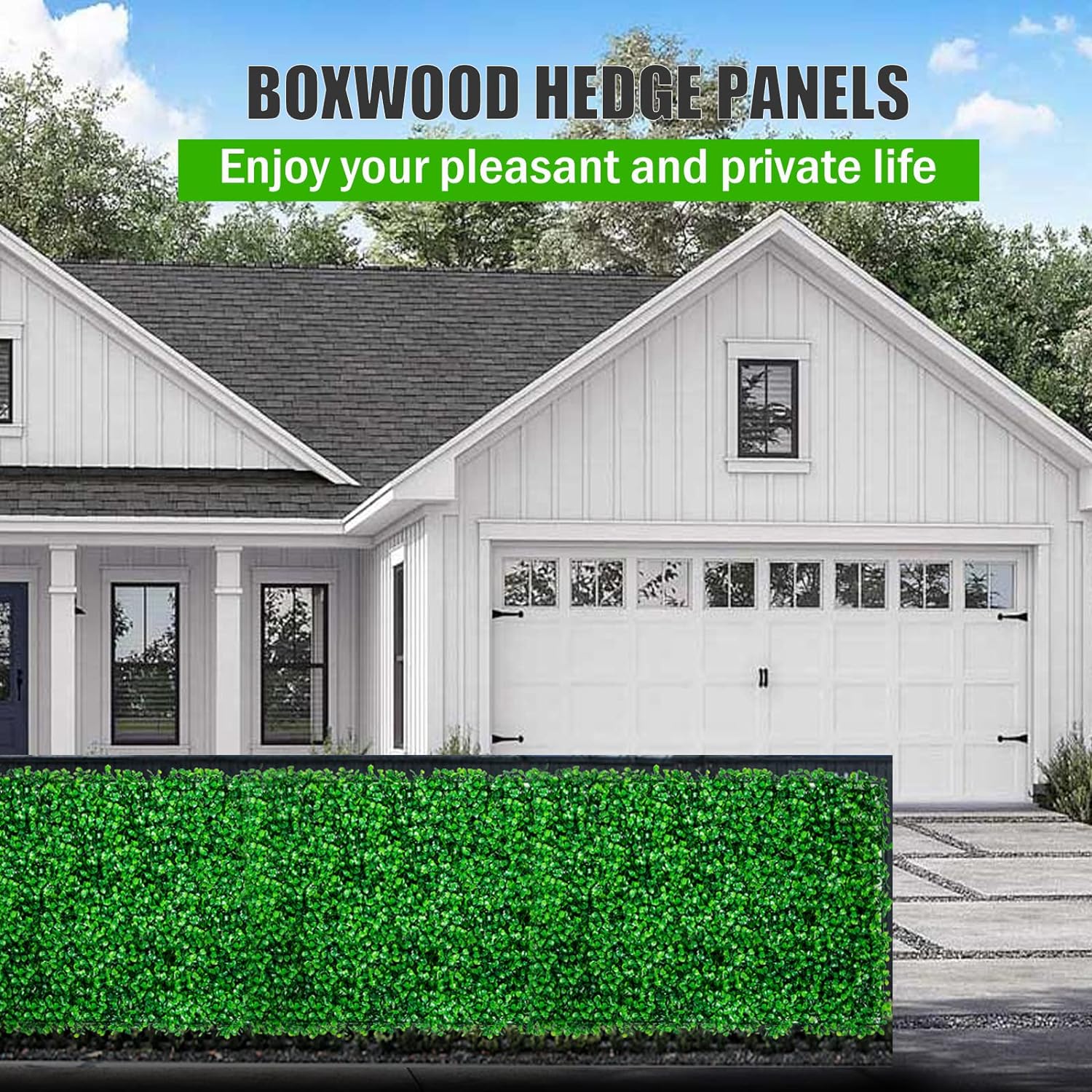 TOPDEEP 12 Pieces 24"x 16" Artificial Boxwood Panel, Grass Wall Panel, Boxwood Hedge Wall Panels UV Protected Suitable for Artificial Green Wall Decor, Fence Garden Wedding Backyard Decor