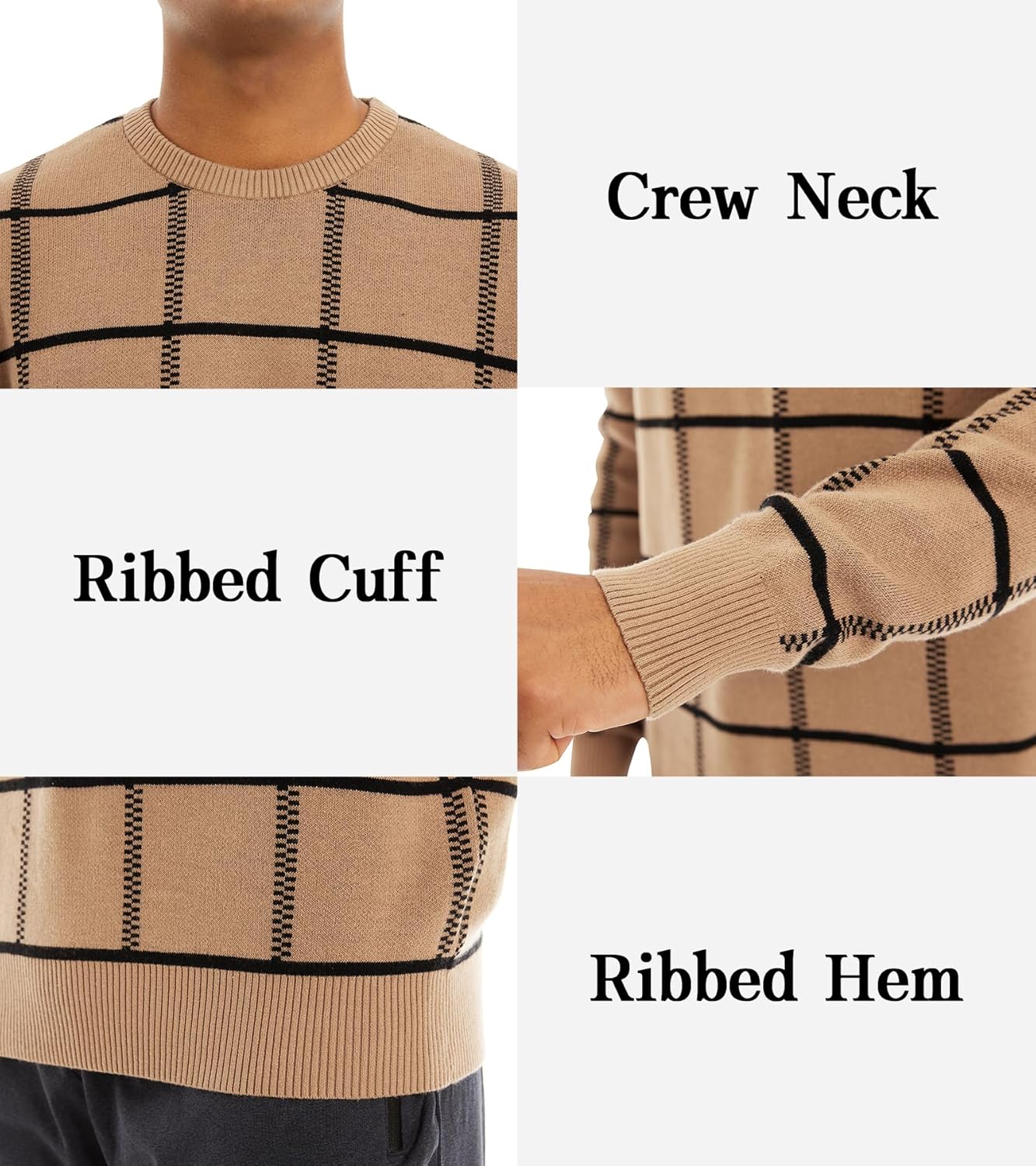 MAGNIVIT Men's Basic Designed Knitted Sweaters Cotton Soft Crewneck Fall Winter Sweaters - Image 5