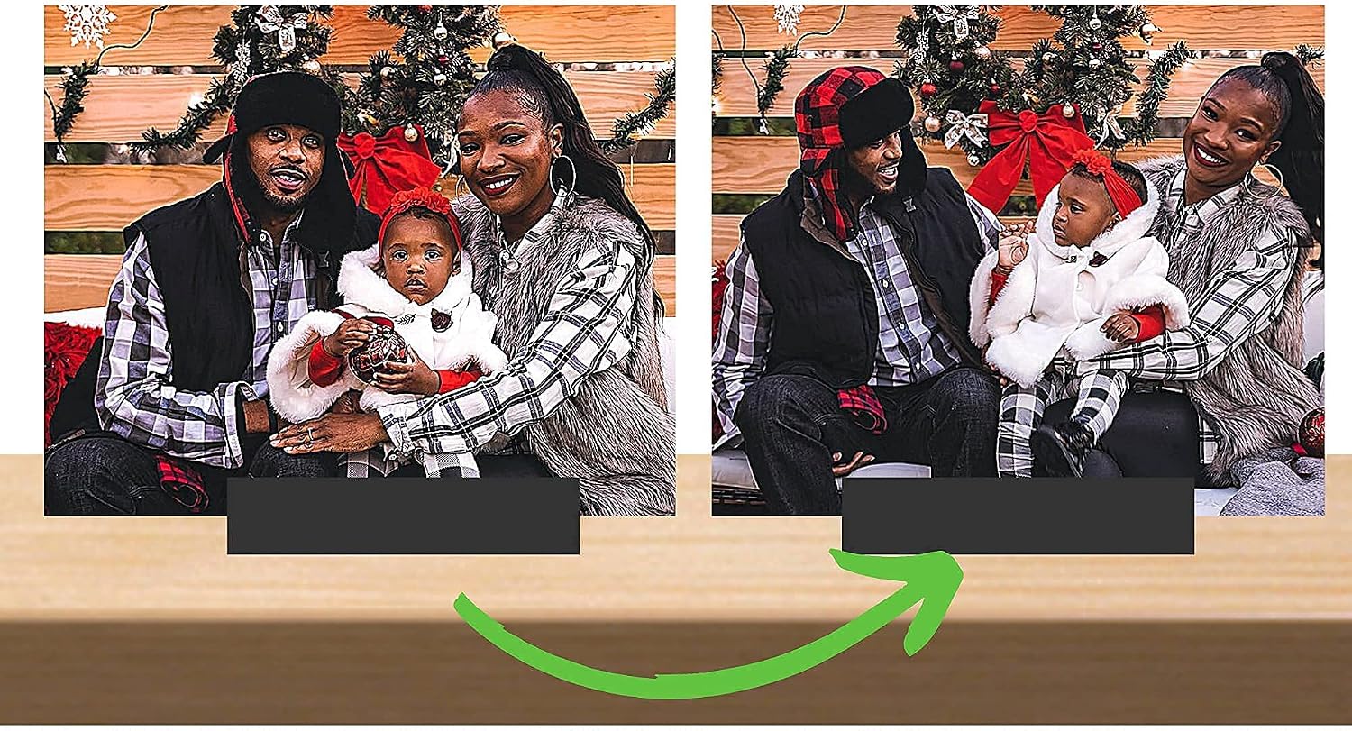 3dreactions Personalized Lenticular Photo Flip Picture FLOTO, Flipping Images custom made from your photos transition from one picture to another as you turn it or walk by (5 x 7)
