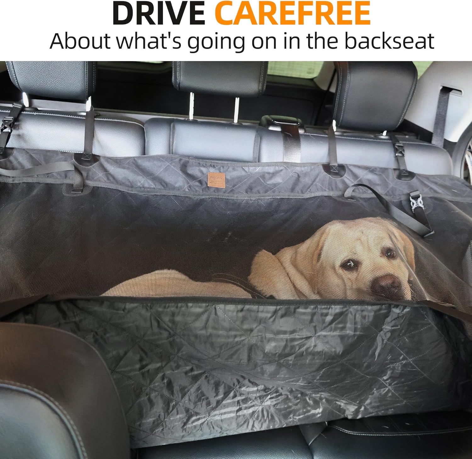 2IN1 Multi-Functional Pet Car Mat – Dogs/Cats Non-Slip Hammock Style, Scratchproof Nonslip Reat Seat Protector, Fits SUVs & Trucks, Pet Car Seat Cover for Large Dogs (Black)