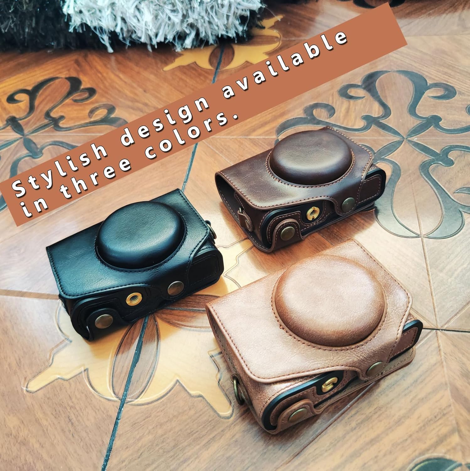 BEADY Camera Case for Canon PowerShot SX740 HS SX730 HS SX720 HS Camera Case PU Leather PowerShot SX720 SX730 SX740 HS Protective Cover Shoulder Strap Brown