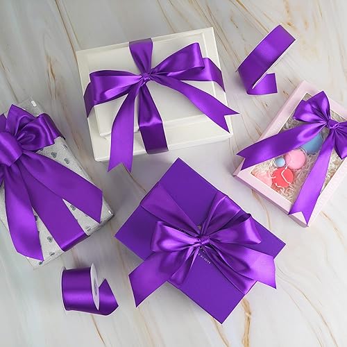 Vista 754 de MEEDEE Orange Satin Ribbon - 1.5 inch Double Faced Satin Ribbon, 50 Yards - Neon Tangerine - For Christmas, Thanksgiving, Halloween, Weddings