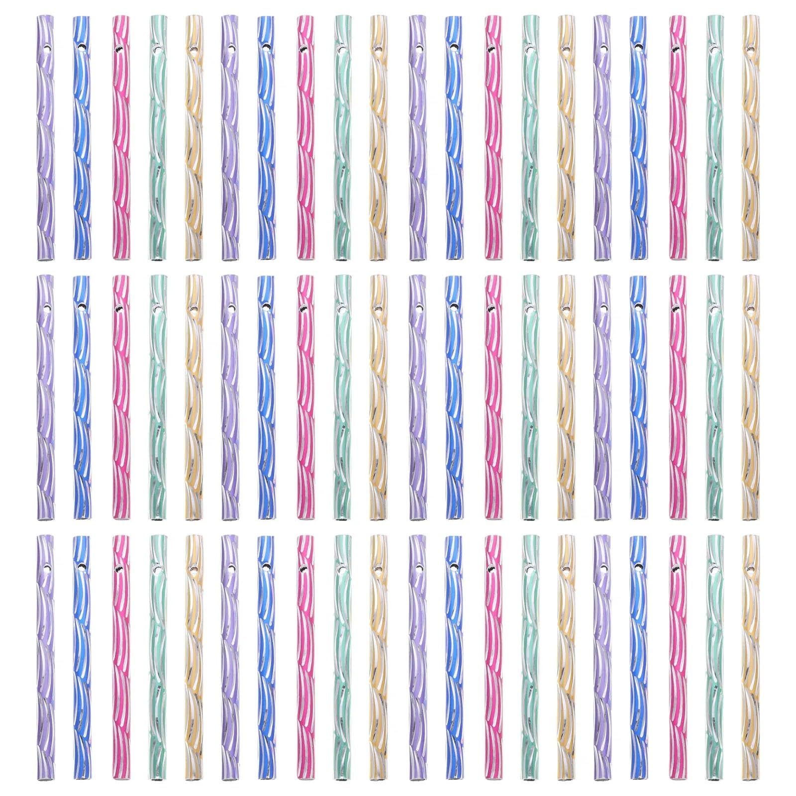 Aluminium Wind Chime Tubes 200pcs Pre-drilled Aluminum Wind Chime Tubes DIY Craft Replacement Supplies Assorted Colors