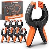 Klemmzwingen [8er Set] aus bruchfestem Nylon - Federklemmen für Leimen, Pool, Fotografie - Federzwinge mit hoher Spannkraft & Spannweite - Leimzwingen