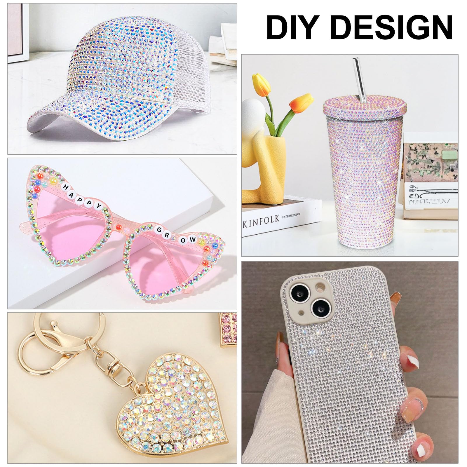 24 Colors Resin Jelly Rhinestones for Bedazzling Kit, 19200Pcs Multicolor 3mm Bedazzle Kits, Bedazzling Kit with Glue 3 PCS, Bedazzled Kits for Nail Art Crafting Book Makeup Clothing Shoes Diamond Art - 4