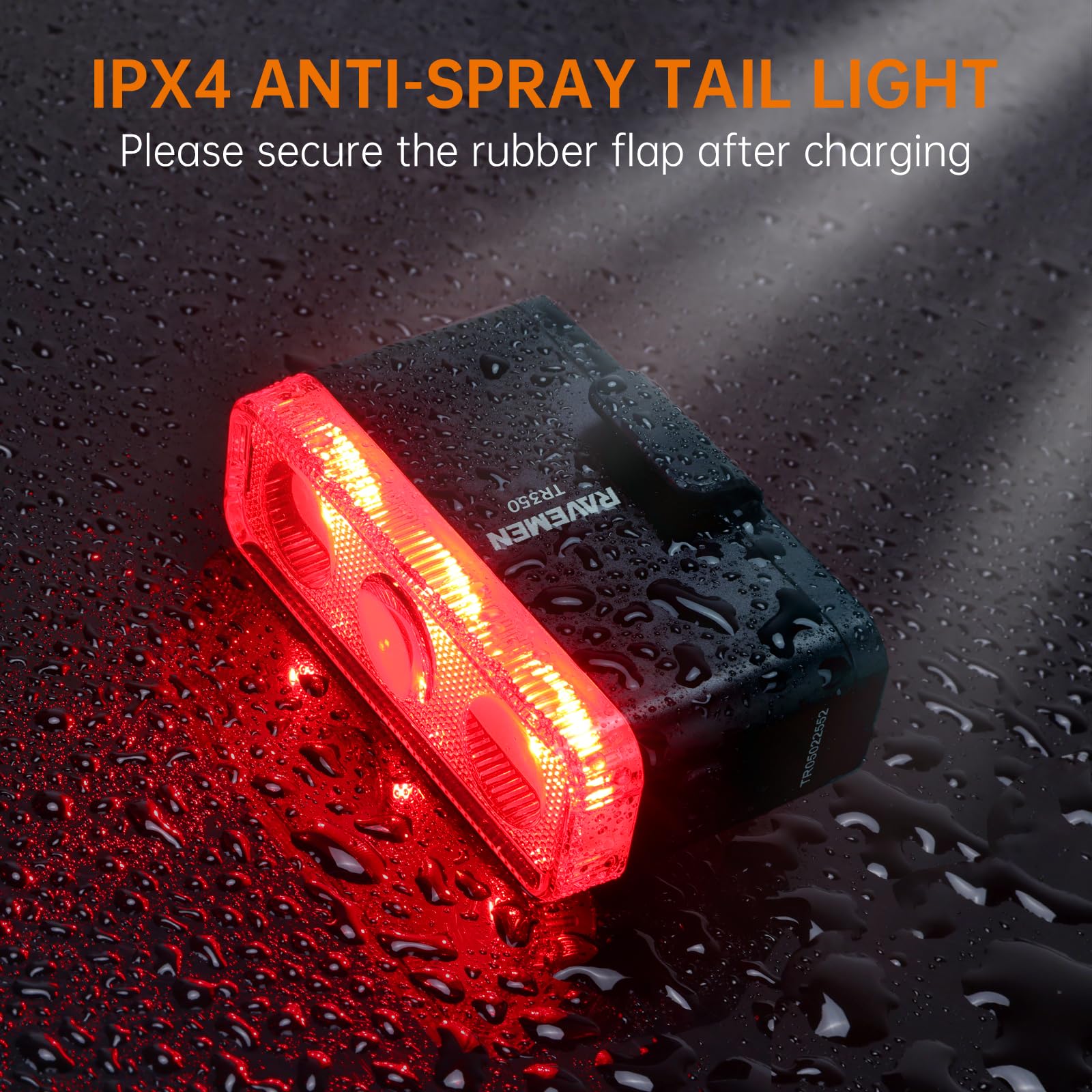 RAVEMEN TR350 350 Lumen Luce Posteriore Della Bici Luce Freno Luce Diurna Notte Visibile Posteriore Della Bici per Urban Riding