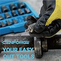 Vista 6 de Juego de extractor de tornillos de 25 piezas, cabeza hexagonal, herramienta extractor de pernos fácil de salir, acero de aleación de molibdeno