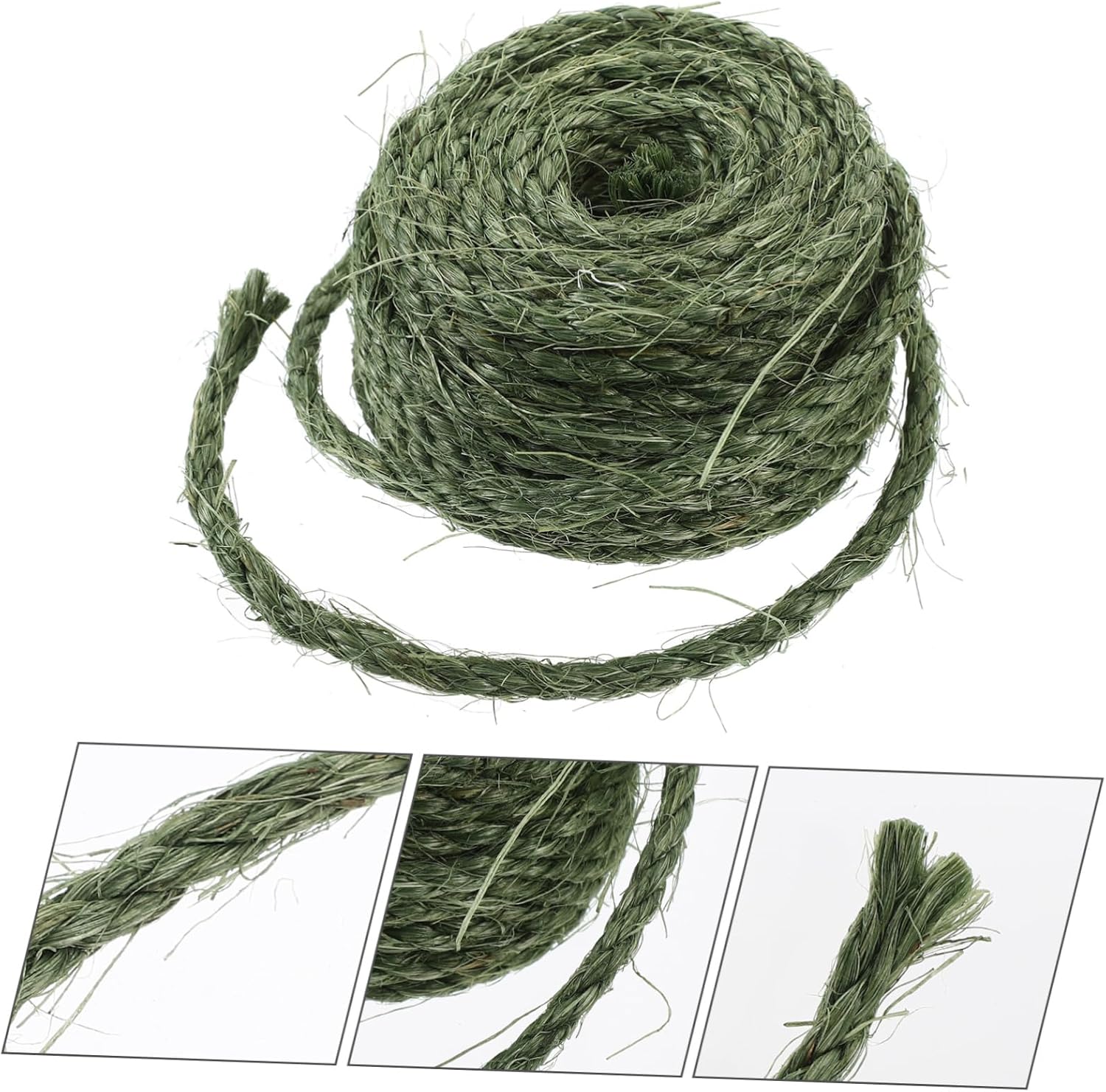 5rolls Sisal Rope Replacement for Cat Scratching Post Natural Heavy-Duty Material for Cat Furniture and Against Scratching Damage