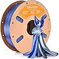 ERYONE High Speed Silk Dual Color PLA Filament 1.75mm +/- 0.03mm, Rapid PLA Filament, 3D Printing Filament, 30-500mm/s Hyper Speed Filament, 1kg (2.2LBS) / Spool, Midnight Blue & Silver
