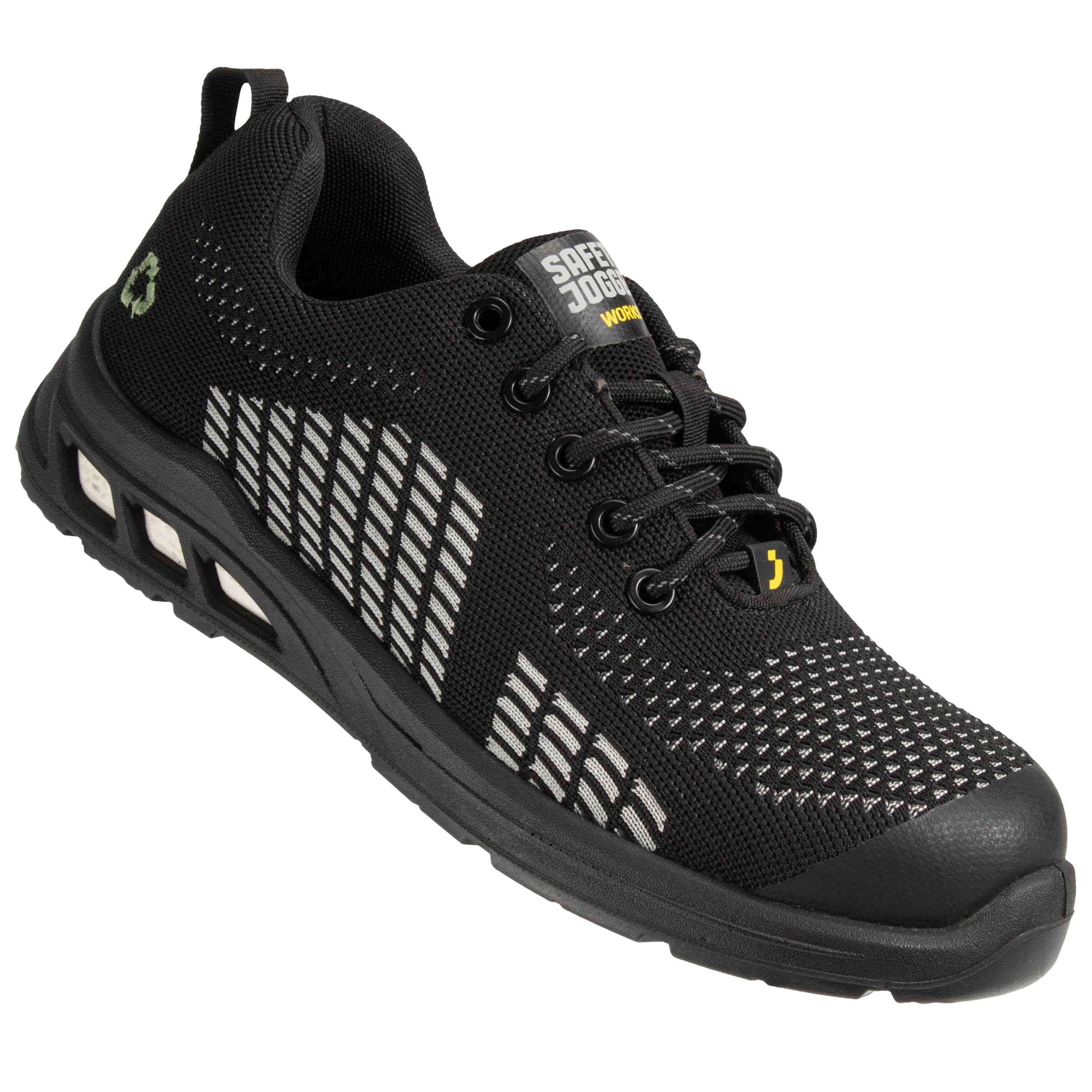 SAFETY JOGGER Safety Shoe ECOFITZ S1 | Slip Resistant, 200J Steel Toe, Popcorn Technology, Lightweight, Anti-Static, Eco-Friendly Footwear | Size 10 UK/INDIA