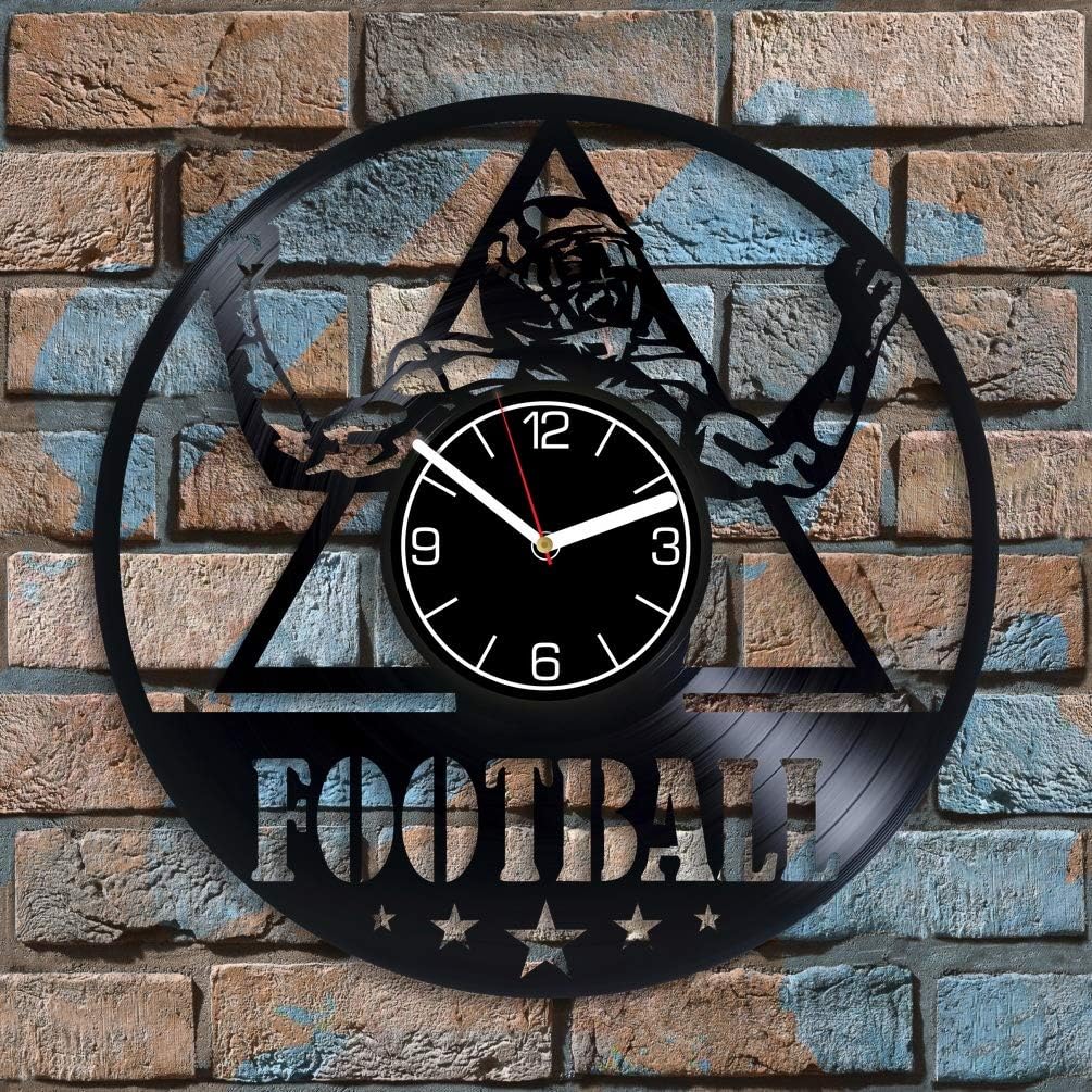 American Football Vinyl Record Wall Clock Football Wall Art Football Clock American Football Wall Clock Modern Football Gift