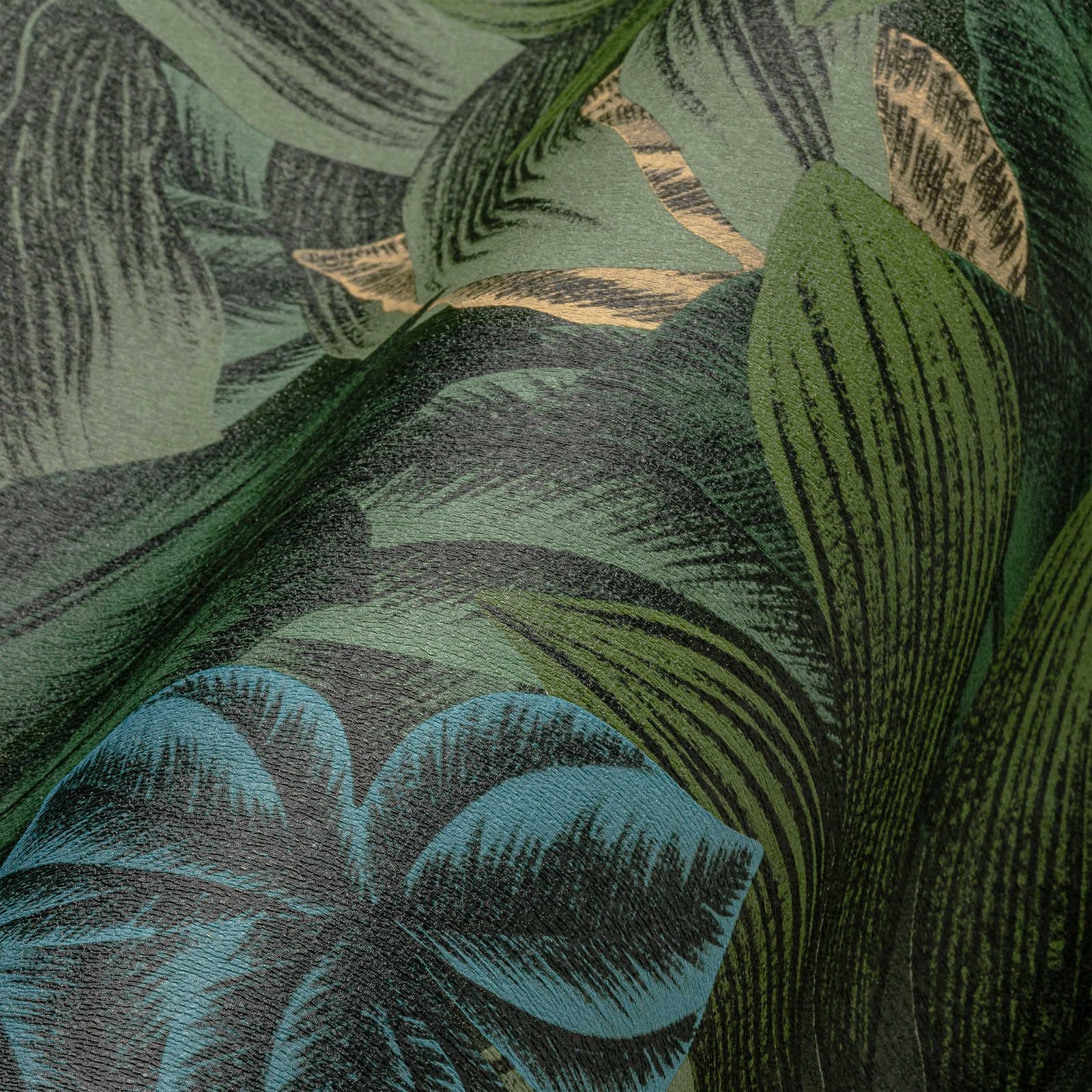 Papier peint jungle de prestige livingwalls intissé vert jaune