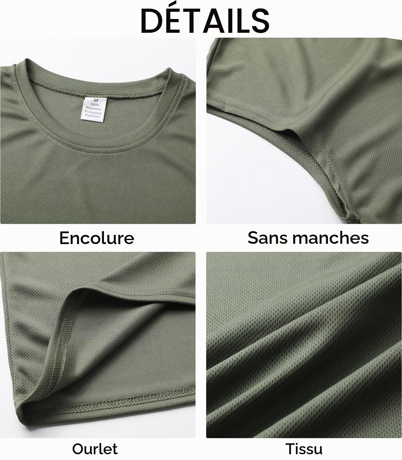Suwangi 3 Pack Débardeur de Sport Homme Gilet de Course sans Manches | Respirant,Rséchage Rapide,Fitness,Musculation,Entraînement,Training,Gym