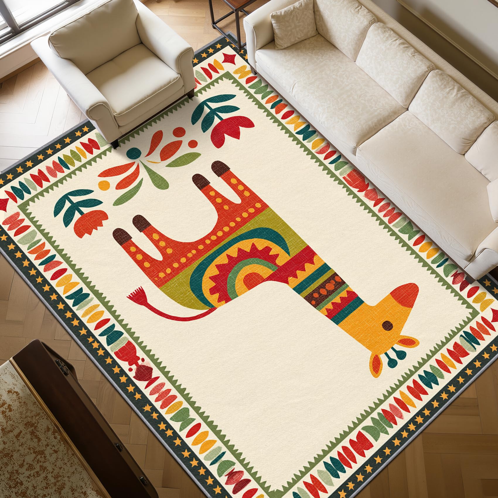 Mistela Giraffe Teppich 200x300 cm Bunt