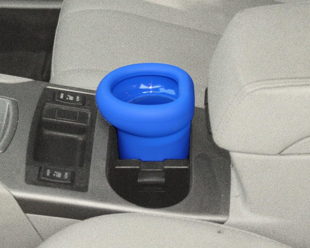 H2O On The Go Spill-Proof Dog Bowl for Car's Cupholders (Blue)