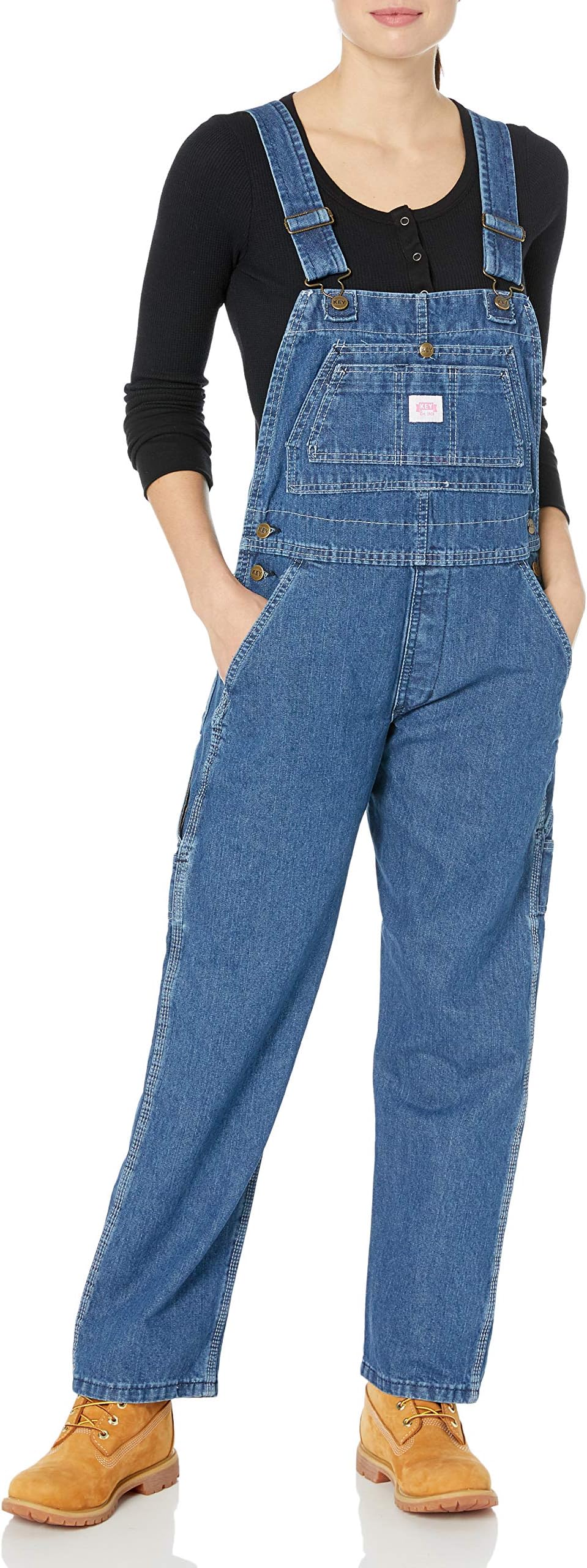 Key Apparelwomens Women's Denim Bib Overall