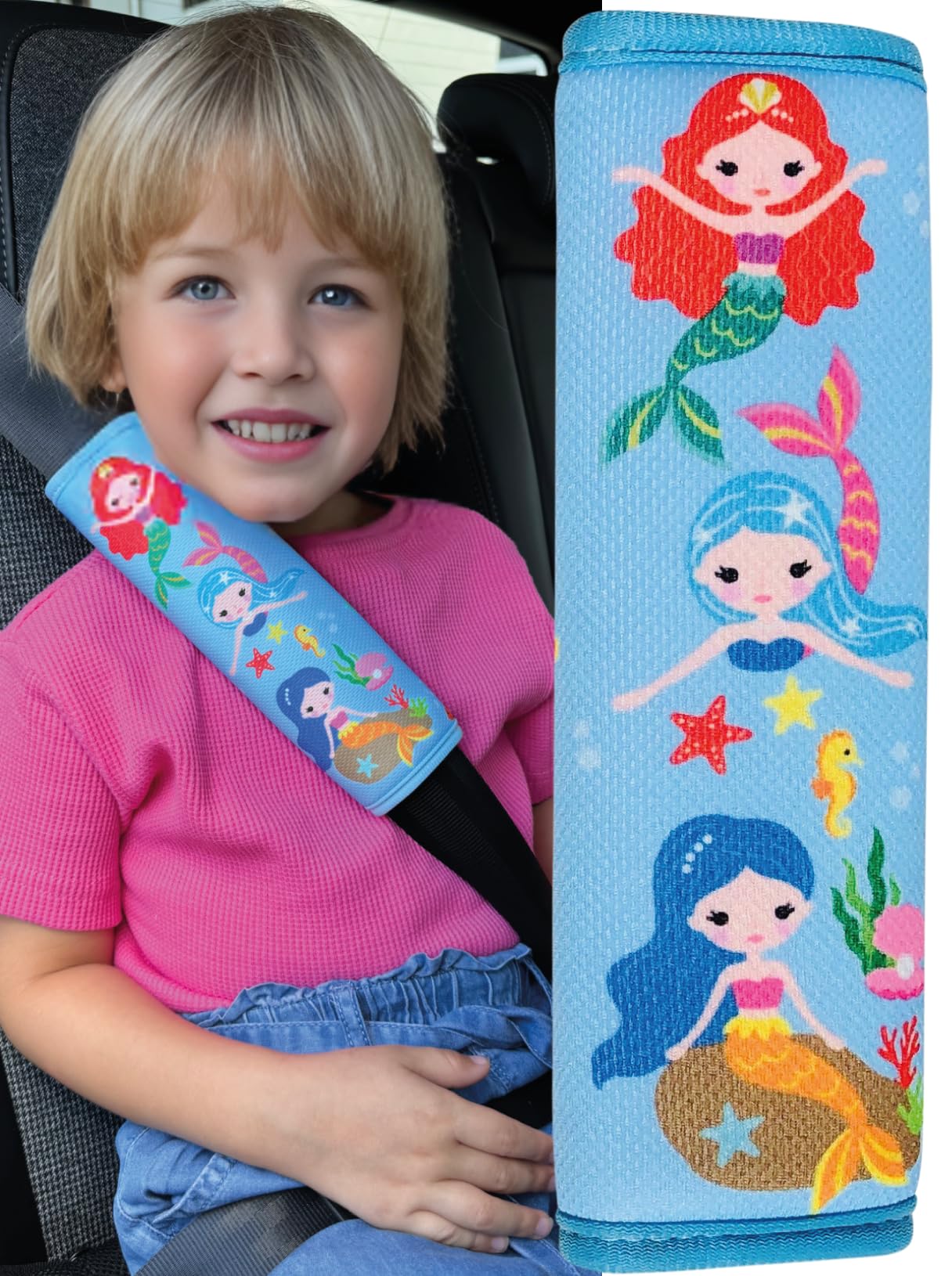 HECKBO 2x Protector para cinturón de seguridad - Unicornio - para niños - Protector para cinturón, almohadilla para el hombro para el cinturón de seguridad — view 14
