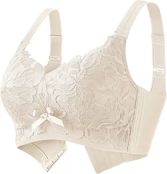 AILIVIN 32-42(B-DDD) Lightly Latex Lined Cup Wirefree Unpadded Full Coverage Plus Size Minimizer Bra